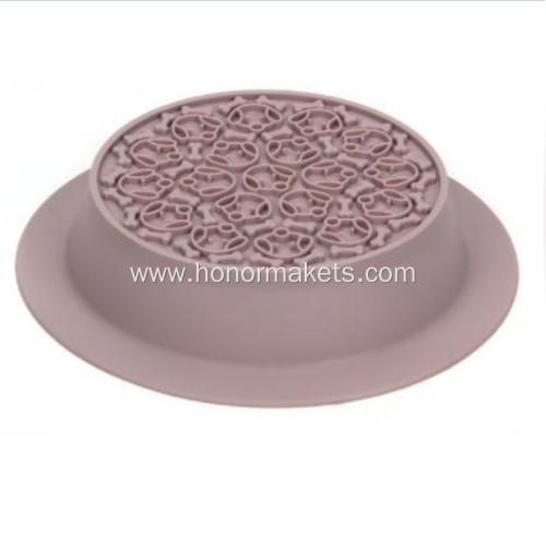 Silicone pet slow food bowl